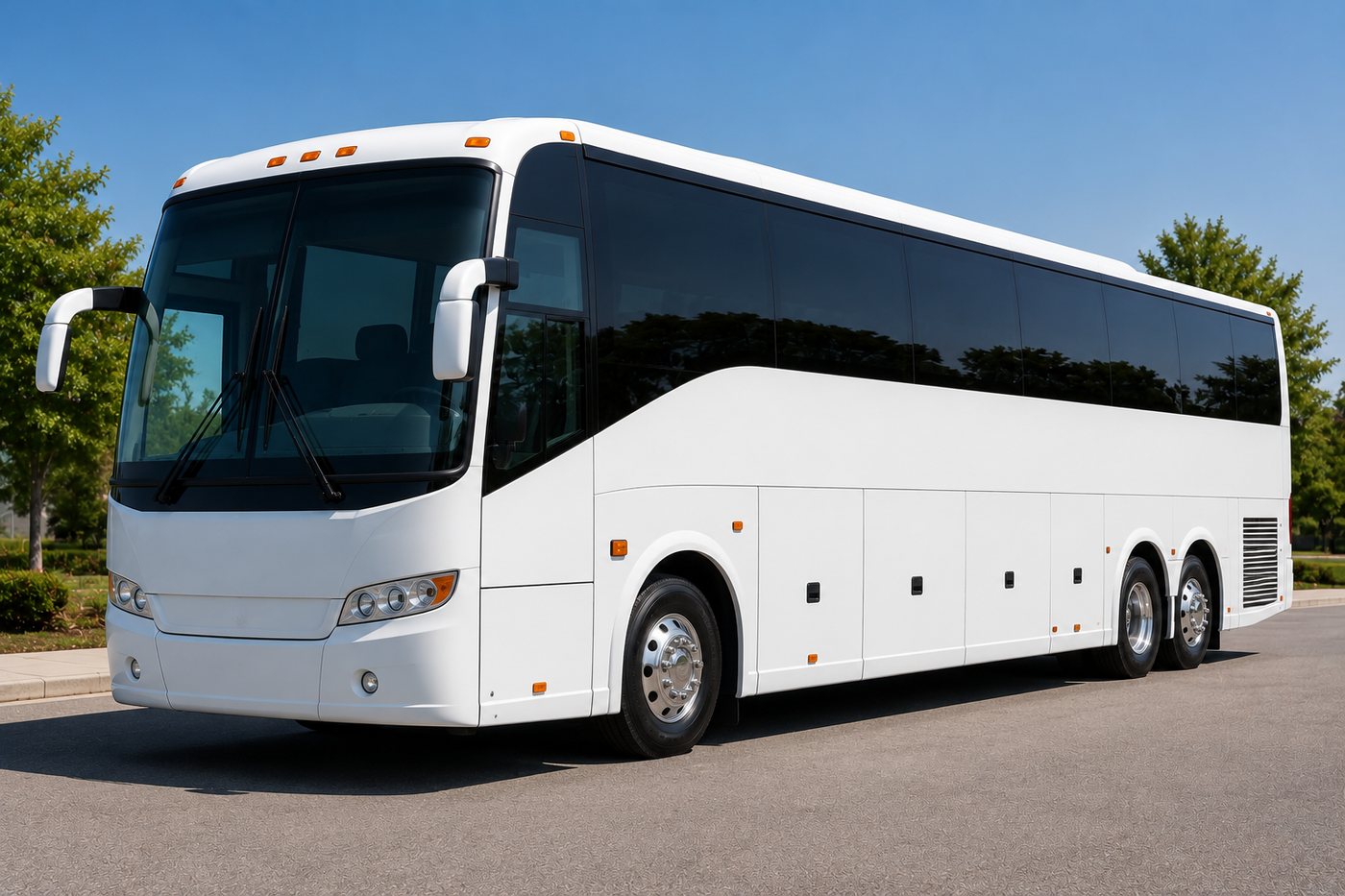 Motorcoach bus, representative of the class serviced by VEXRECON